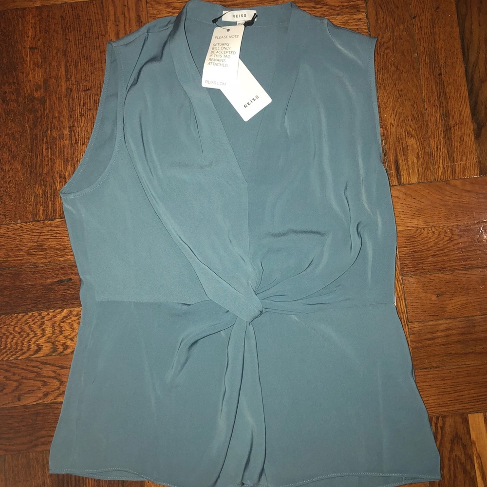 Reiss Orion-Blue Twist Top - Picture 3 of 4